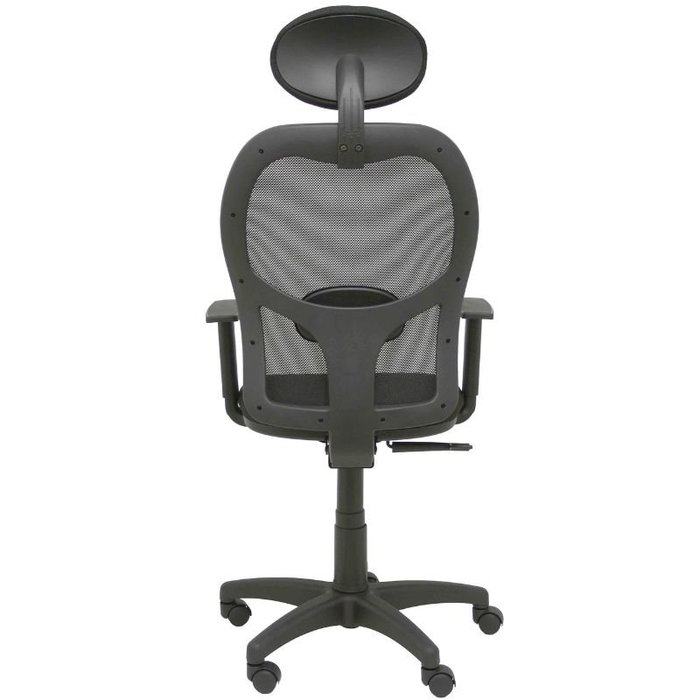 PIQUERAS Y CRESPO Silla Alocén con respaldo de malla y asiento Bali negro
